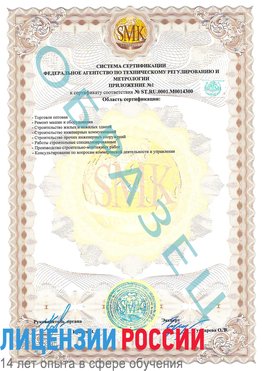 Образец сертификата соответствия (приложение) Георгиевск Сертификат OHSAS 18001